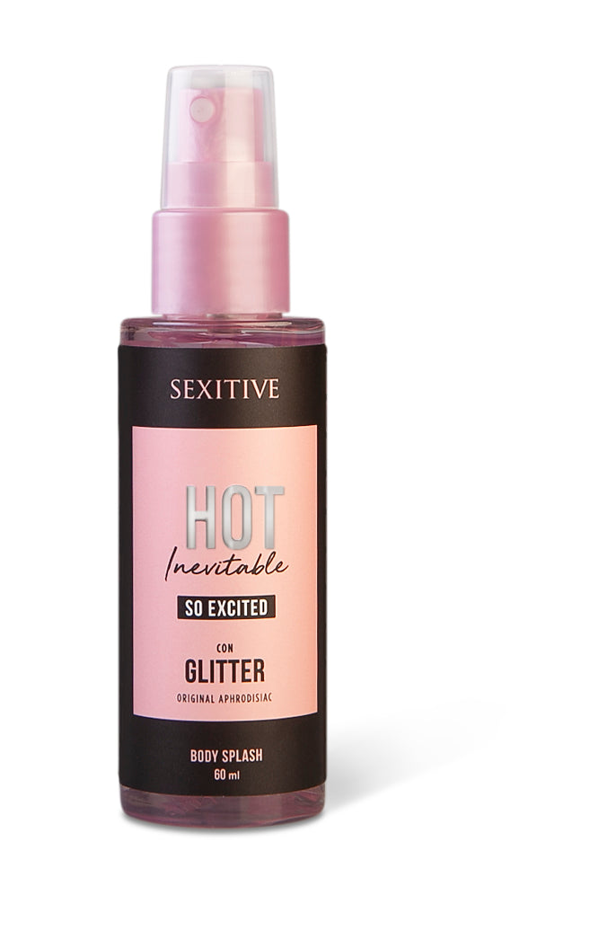 BODY SPLASH HOT INEVITABLE SO EXCITED CON GLITTER Feromonalimbik