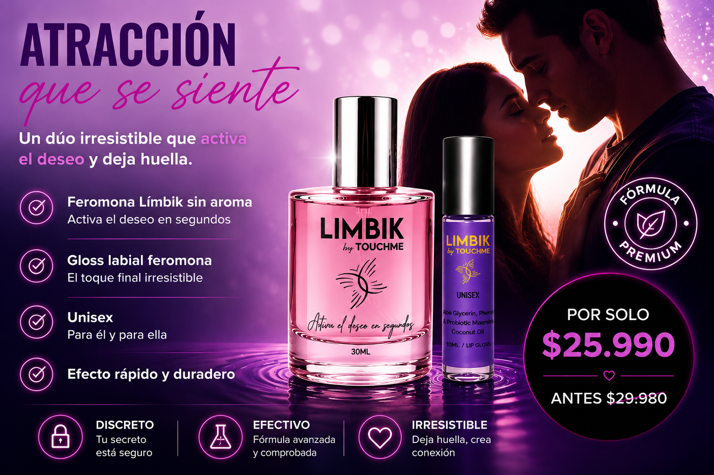 PACK ATRACCION FATAL LIMBIK DAMA touchme