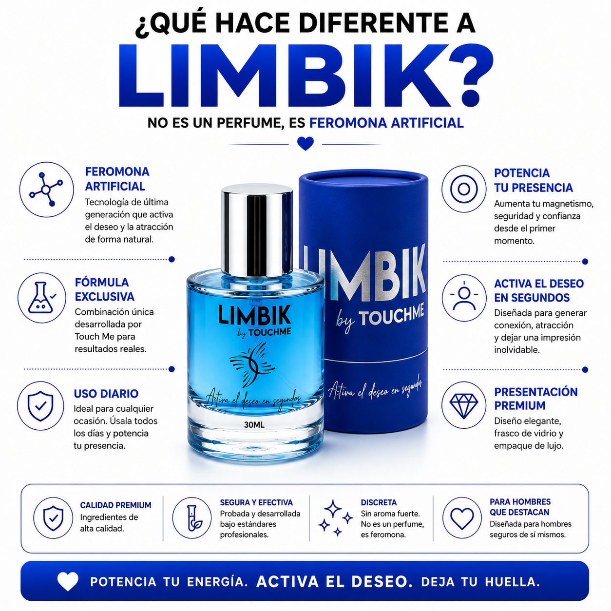 Feromona Sin Aroma Hombre LIMBIK 30ML. Feromonalimbik