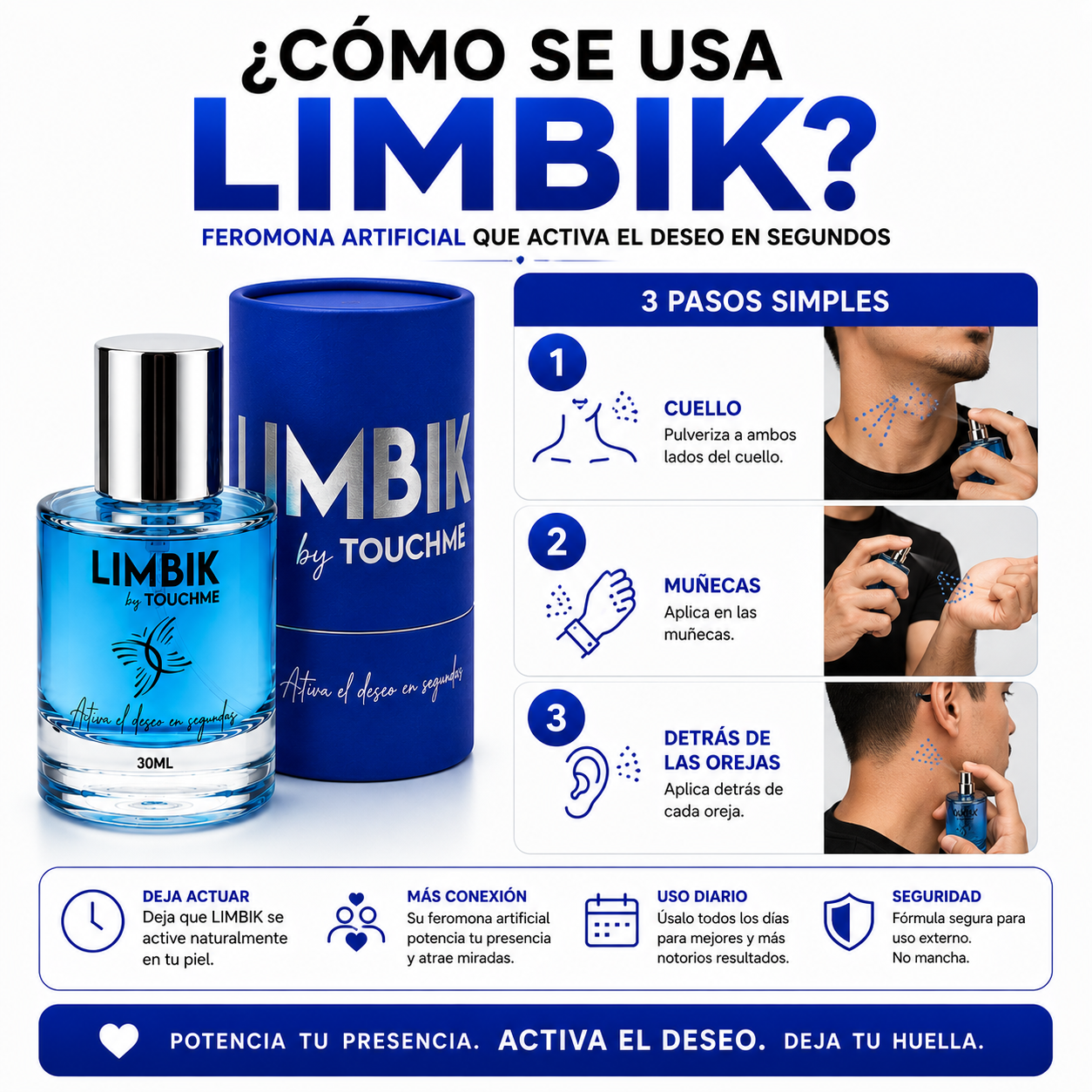 Feromona Sin Aroma Hombre LIMBIK 30ML. Feromonalimbik