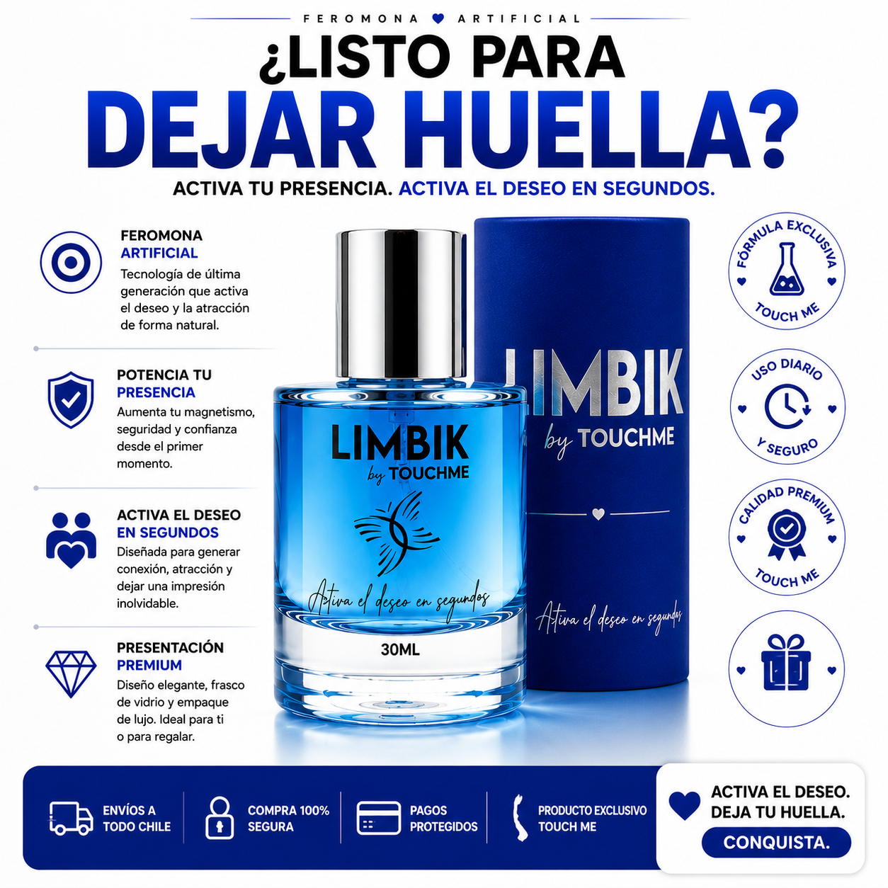 Feromona Sin Aroma Hombre LIMBIK 30ML. Feromonalimbik