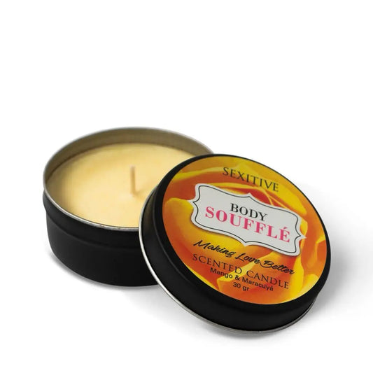 VELA PARA MASAJE CON FEROMONA SEXITIVE  MANGO Y MARACUYA 30g sexitive
