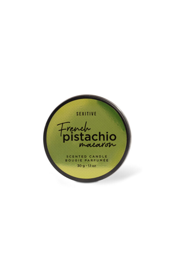 Vela para Masaje con Feromona – Sexitive Pistachio Macaron 30g 🕯️ sexitive